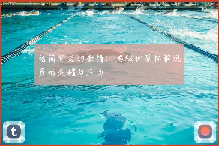 话筒背后的激情：揭秘世界杯解说员的荣耀与压力
